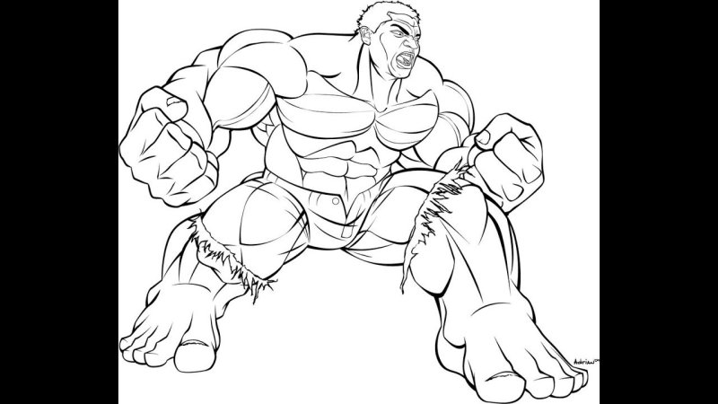 Халк и Железный человек раскраска