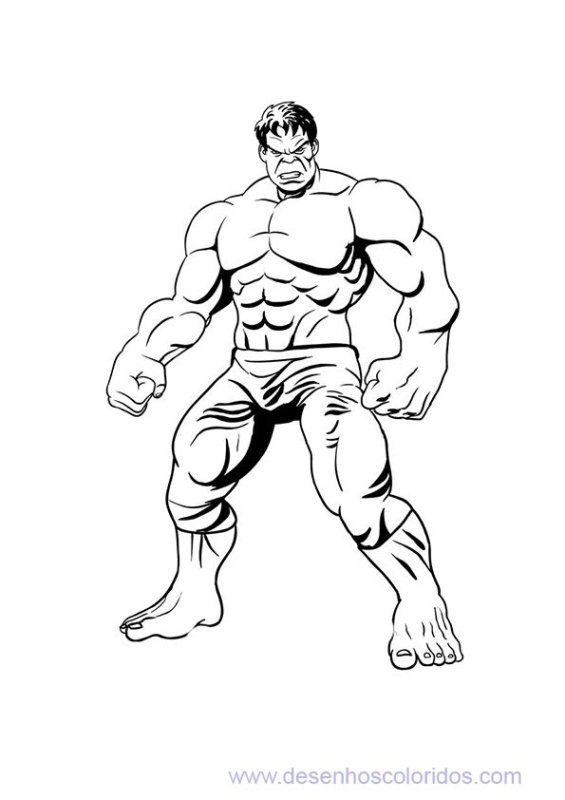 Раскраски для мальчиков Халк