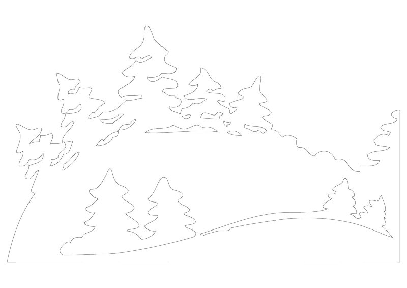 Сугробы для вырезания на окно