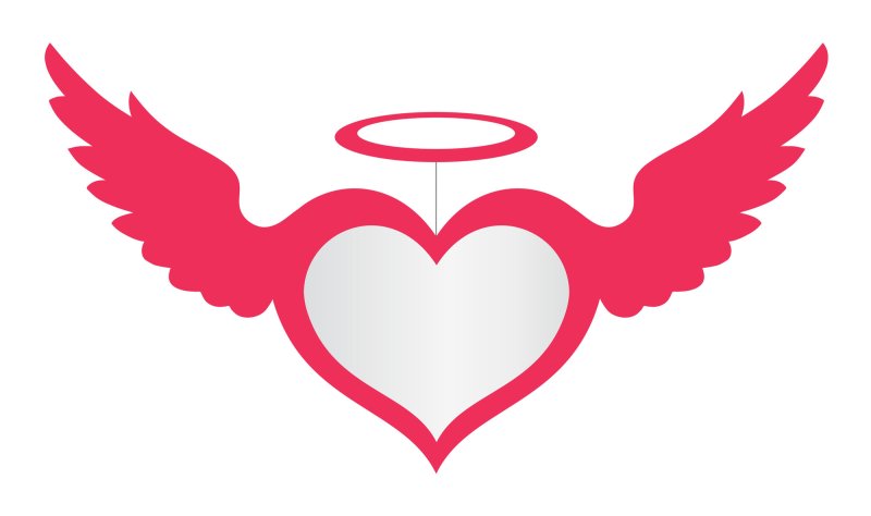 Сердце с крыльями вектор