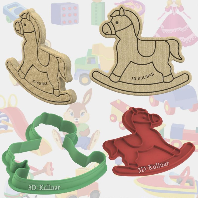 Лошадка качалка форма для пряника
