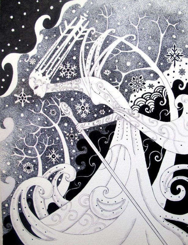 Абстрактные рисунки зима