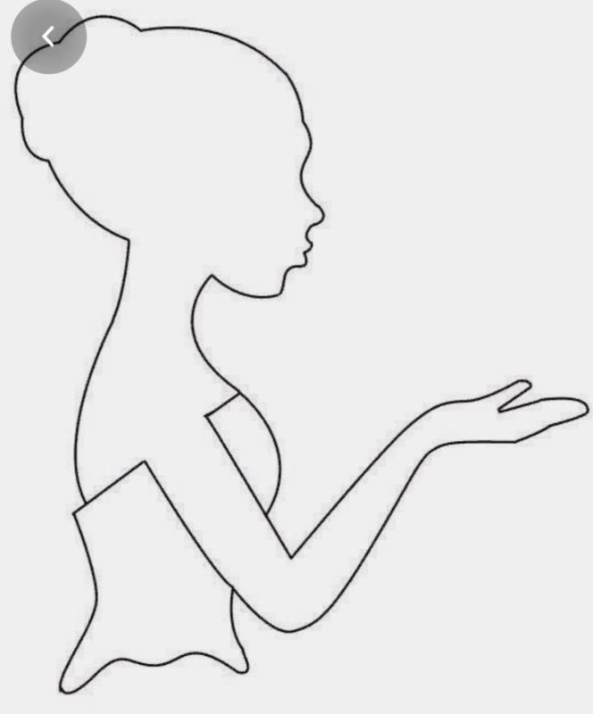 Девушка шаблон для вырезания