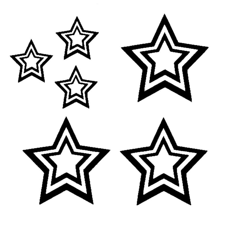 Трафарет для вырезания звезд