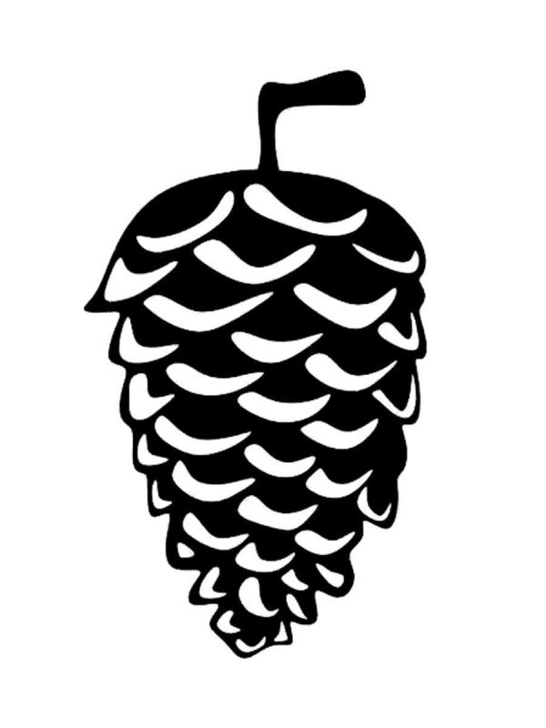 Трафарет шишки