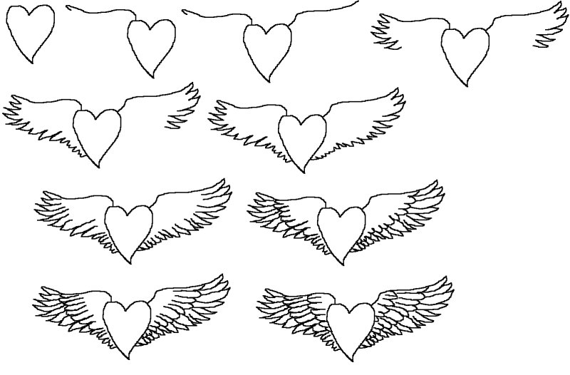 Рисунки для срисовки сердце