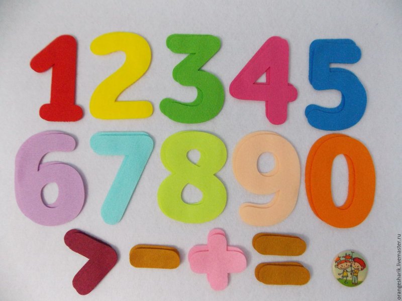 Цифры из фетра шаблоны