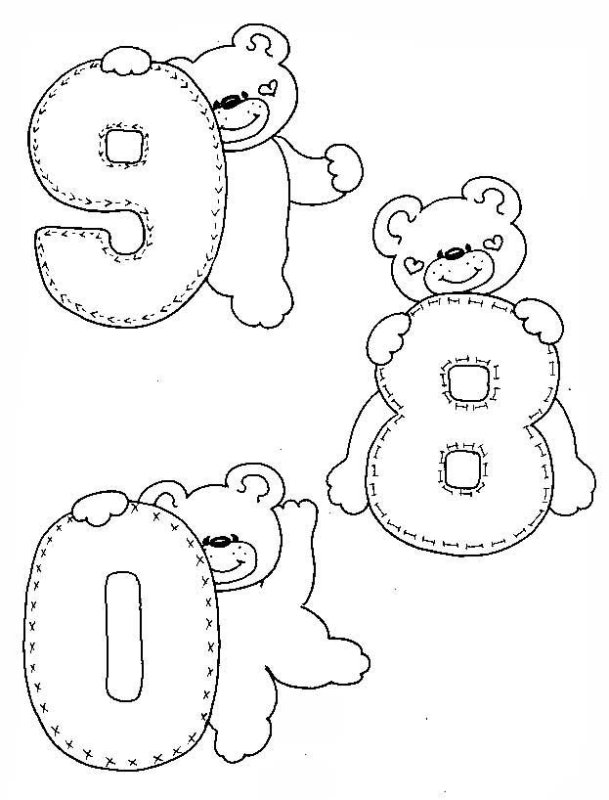 Цифры из фетра шаблоны