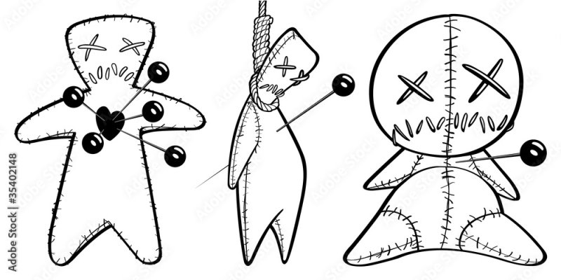 Кукла вуду лекало