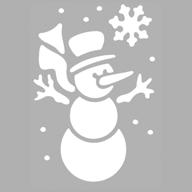 Снеговики на окна трафареты