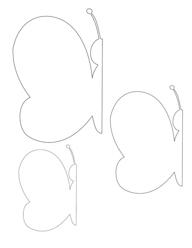 Трафарет бабочки для вырезания
