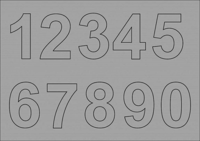 Трафаретные цифры для вырезания