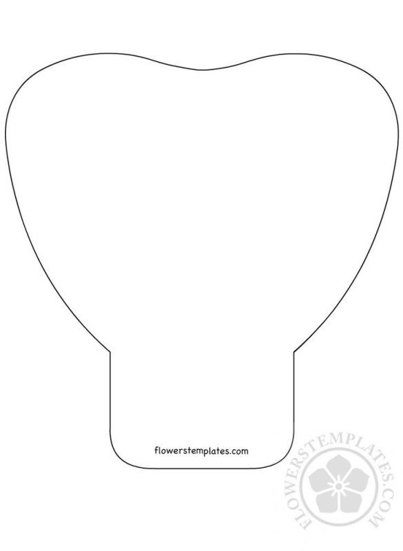 Лепесток розы трафарет