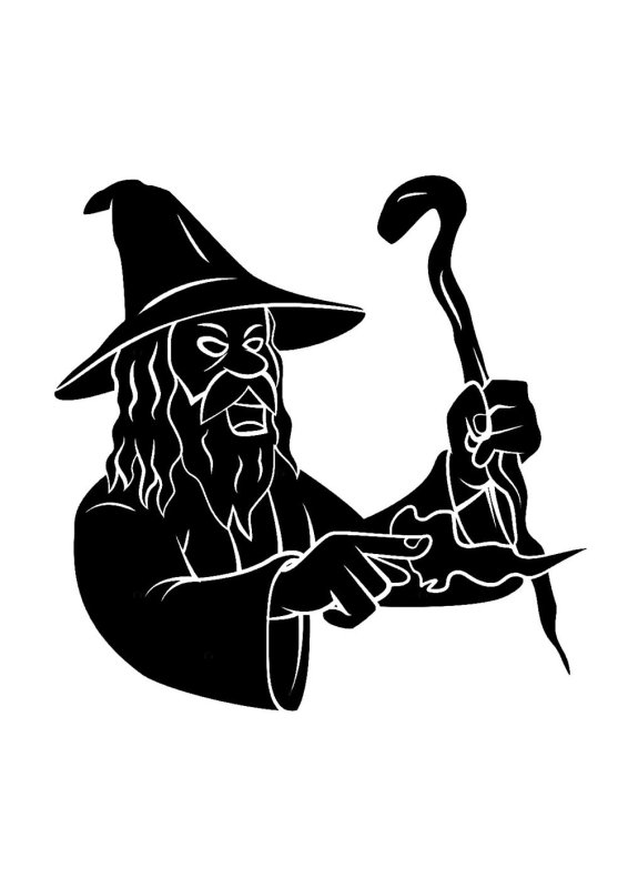 Волшебник черно белый