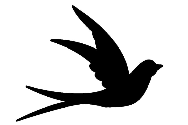 Трафарет ласточки