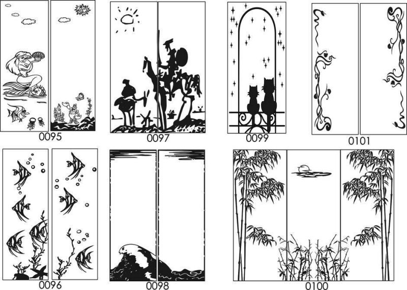 Трафареты рисунков на входную дверь