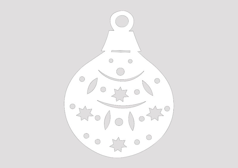 Трафареты новогодних игрушек