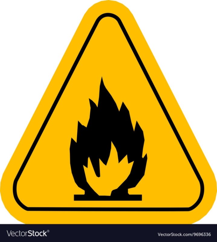 Огнеопасно наклейка