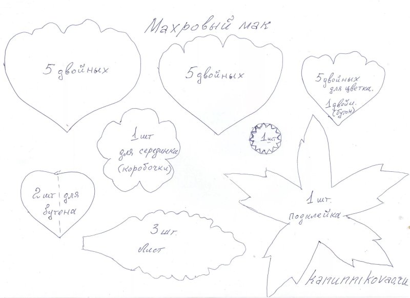 Шаблоны цветы из фоамирана шаблоны выкройки