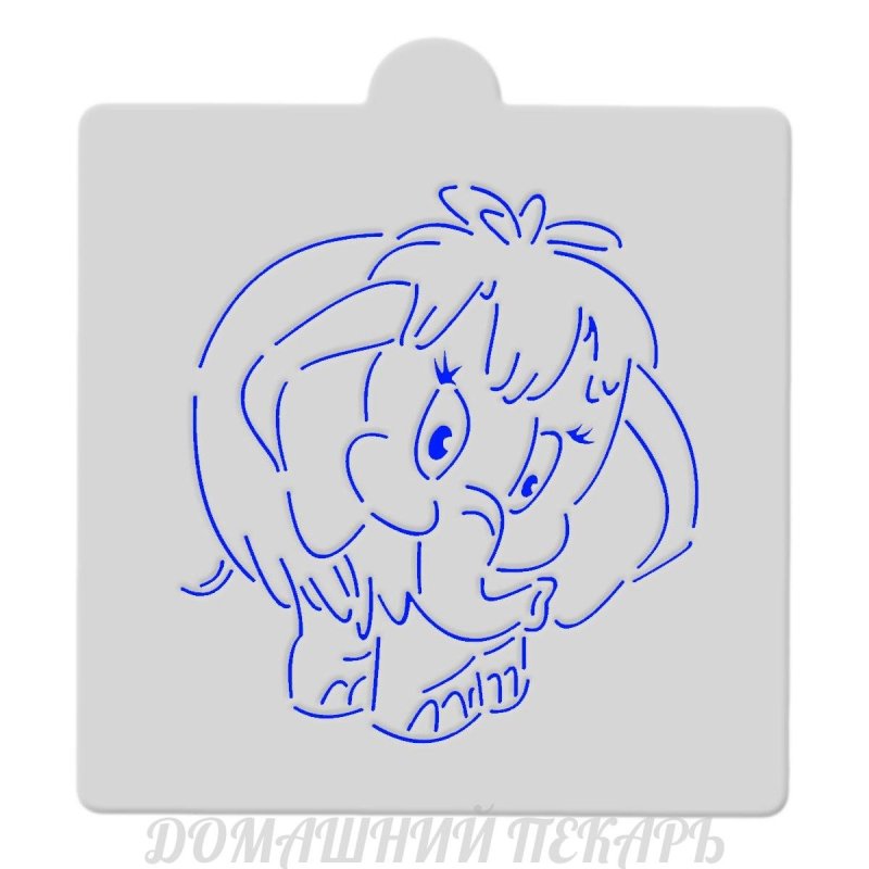 Мамонтенок трафарет