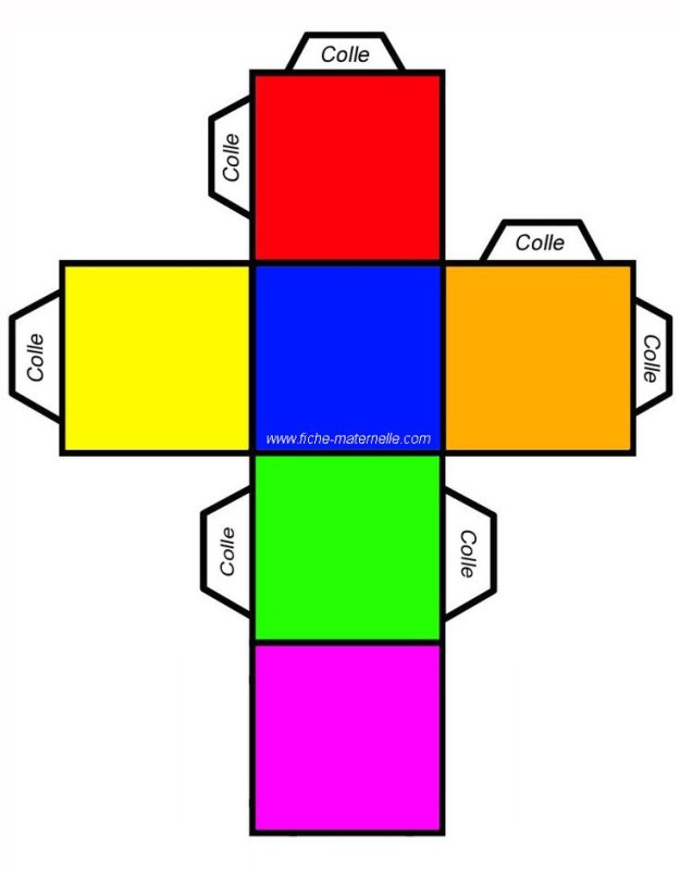 Схема развертки Куба для склеивания