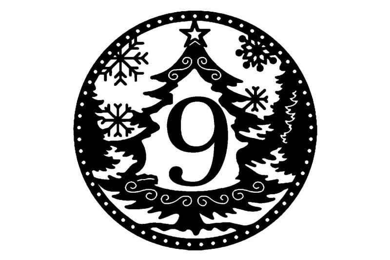 Новогодние цифры для вырезания