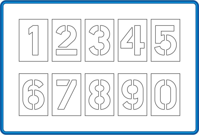 Буквы и цифры для вырезания