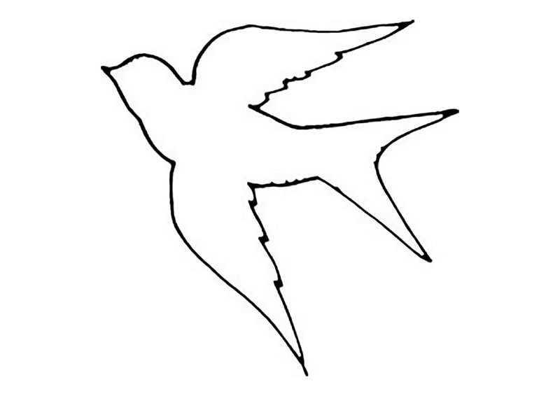 Трафарет ласточки для вырезания