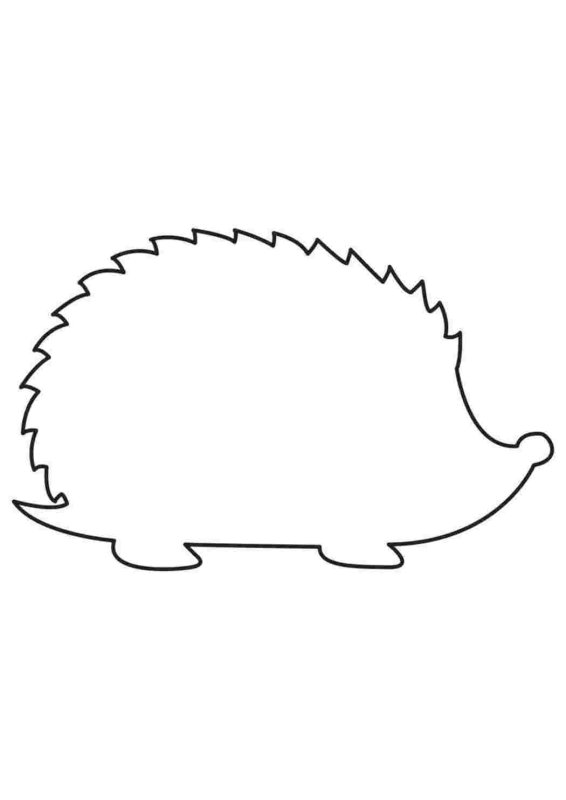 Ежик трафарет для аппликации