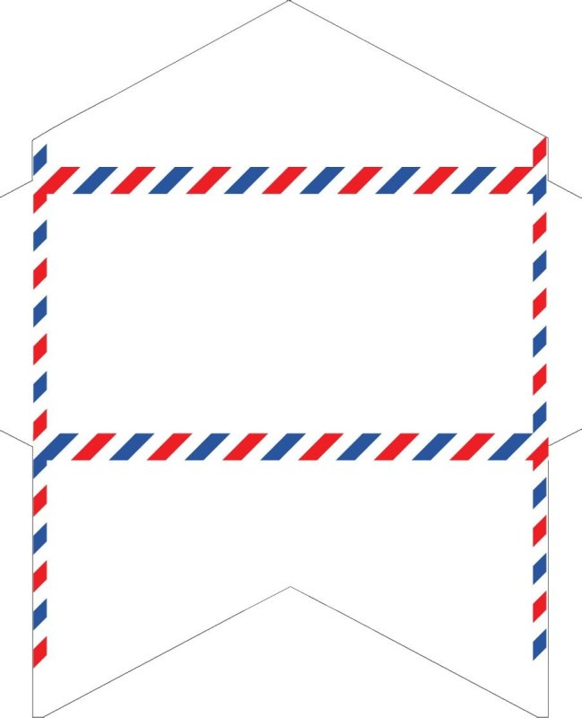 Трафарет конверта для письма