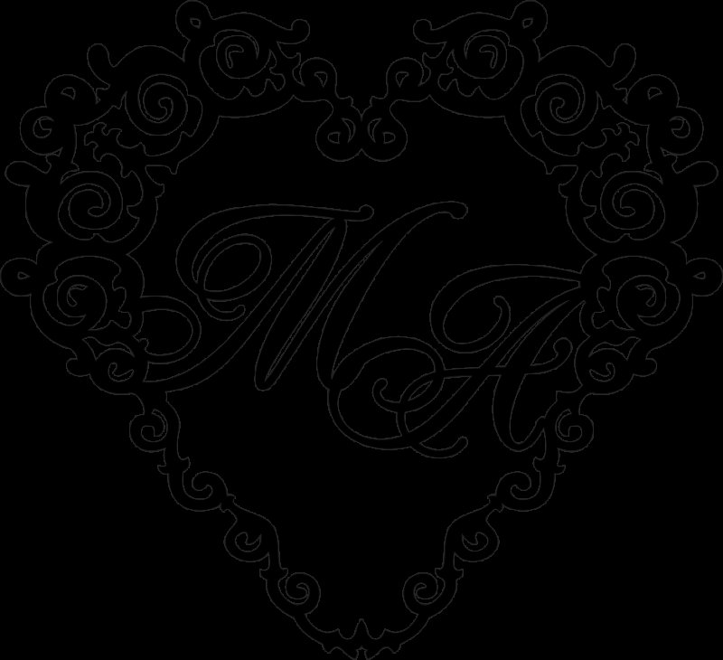 Сердце с инициалами