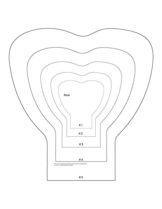 Трафарет для бумажных цветов больших размеров