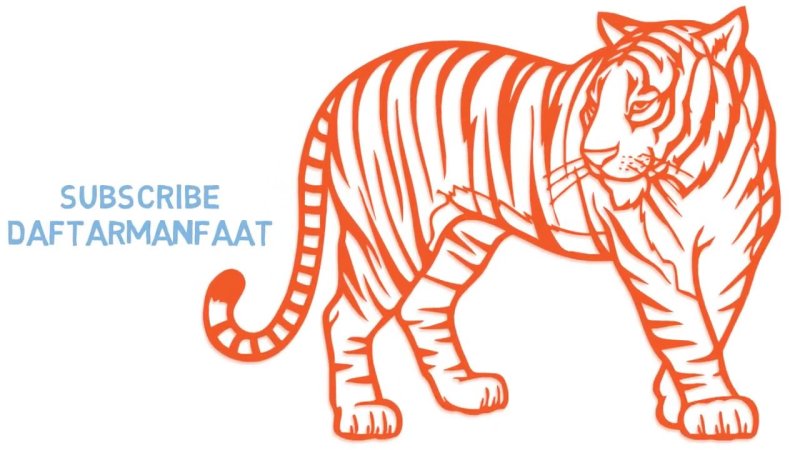 Тигр трафарет