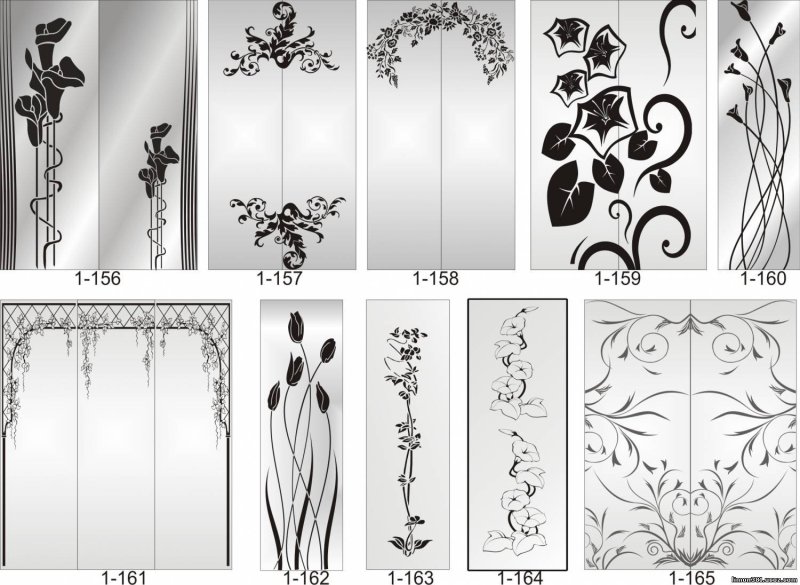 Пескоструйный узор на зеркале