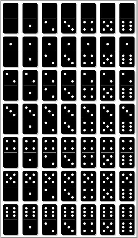 Домино для распечатки