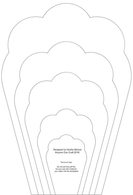 Трафареты для объемных цветов