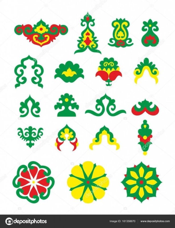 Татарский орнамент тюльпан ТАССР