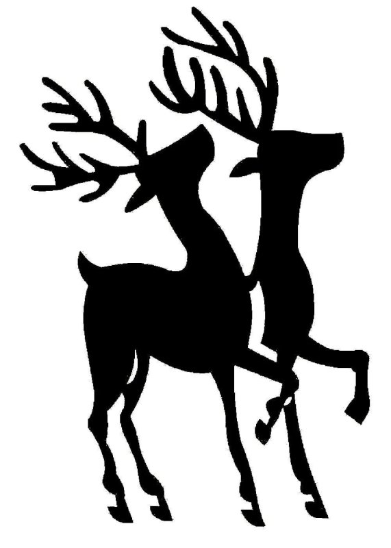 Косуля трафарет