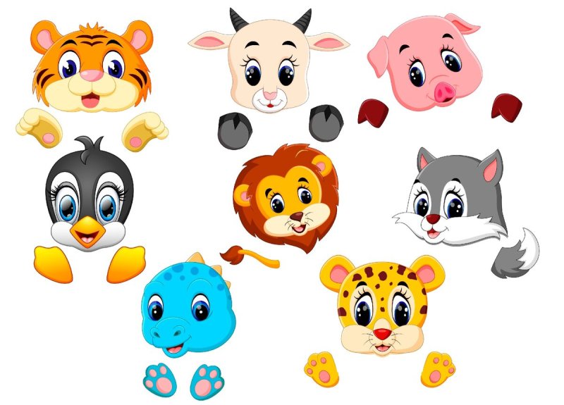 Морды животных рисунки