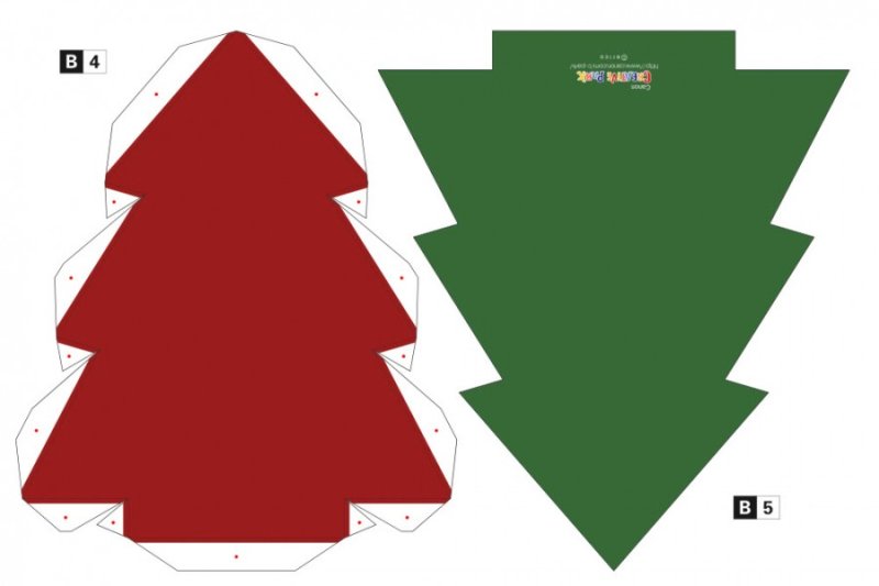 Подарочная коробка в виде елки