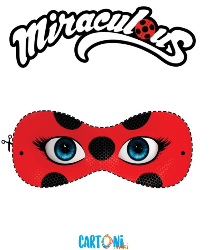 Маска леди баг из картона