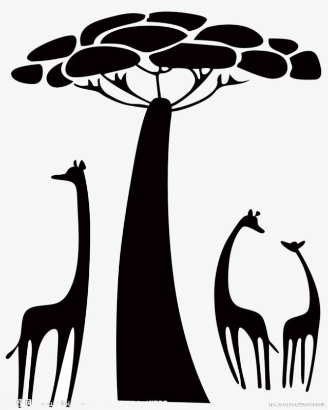 Силуэты африканских животных