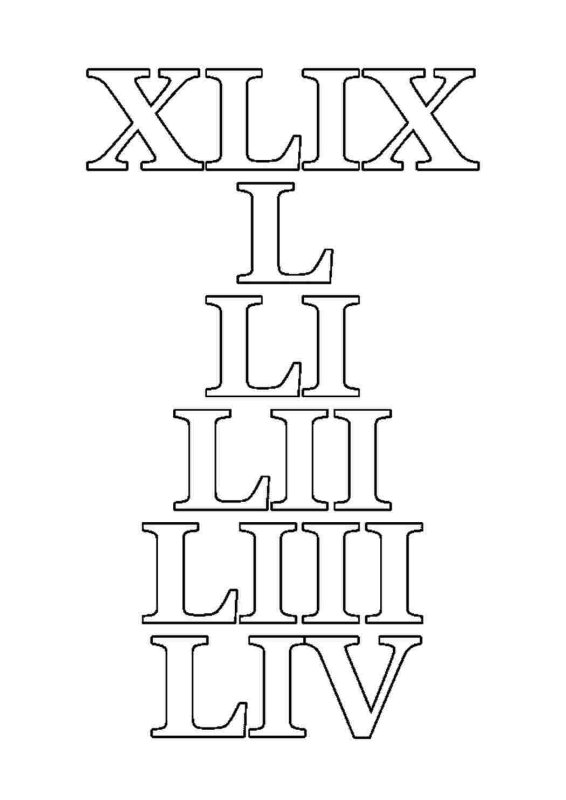 Римские цифры трафарет