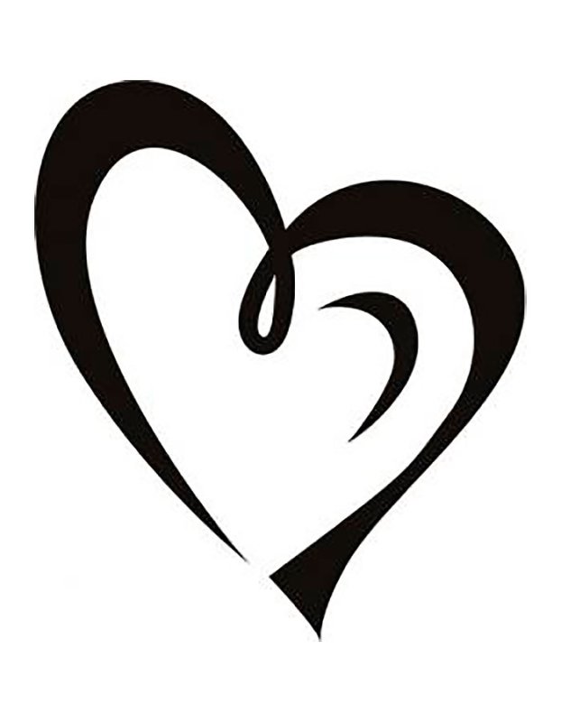 Трафарет сердечки