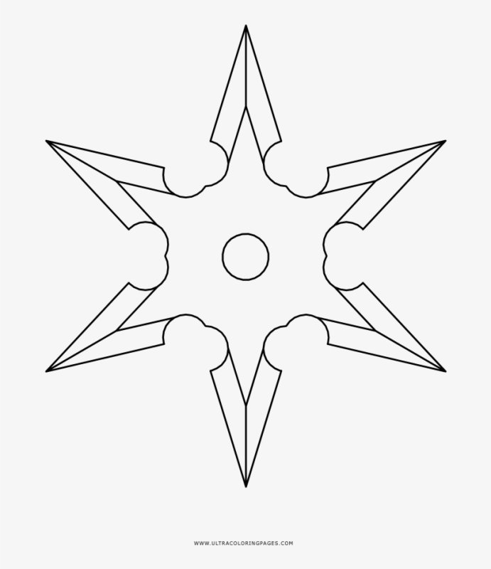 Сюрикен раскраска Наруто