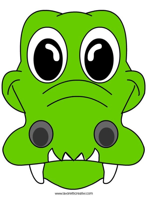 Бумажная маска крокодила