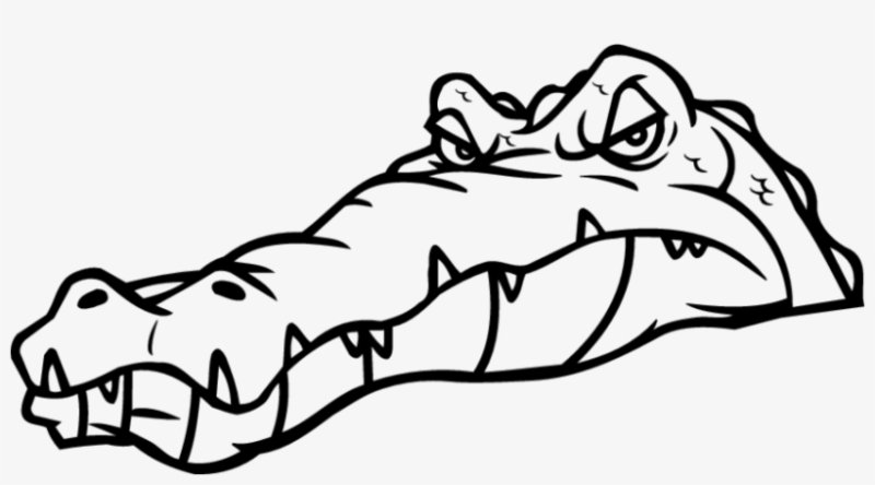 Крокодил контур