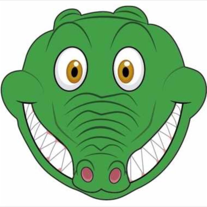 Маска крокодила для печати