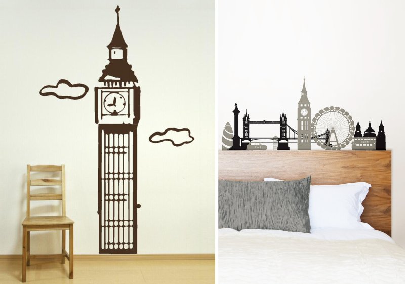 Интерьерные наклейки в британском стиле