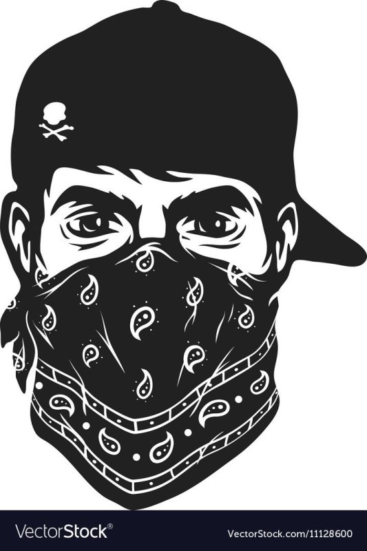 Человек в бандане арт